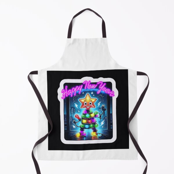 Item preview, Neon Happy New Year – Glowing Fireworks Typography | Festive Party Art designed and sold by SmartyWonders.