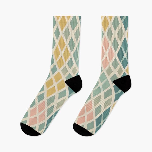Item preview, Spring Harlequin Diamond Pattern Pastel Geometric Art Print designed and sold by PinUpPizzazz.