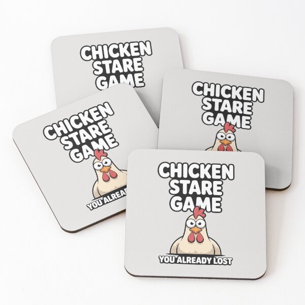 Item preview, Funny chicken stare game you already lost cartoon illustration designed and sold by Best-Designers.