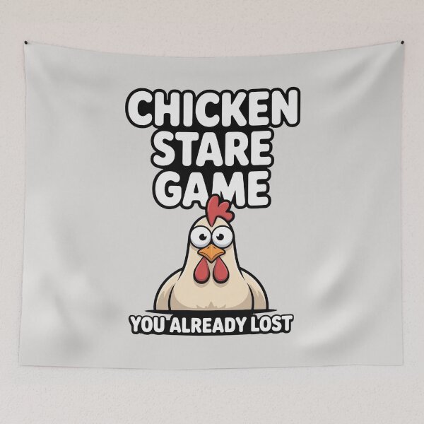 Item preview, Funny chicken stare game you already lost cartoon illustration designed and sold by Best-Designers.