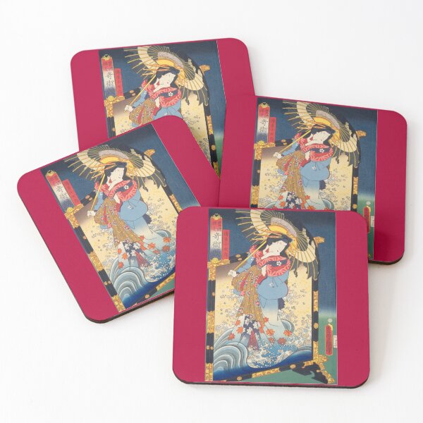 Item preview, Vintage,  A contest of magic scenes by Toyokuni Utagawa,Japanese art, woodblock, Ukiyoe, Wall art, Puzzle, designed and sold by VintageJapan for Japanese woodblock, Ukiyoe, Retro art and more.