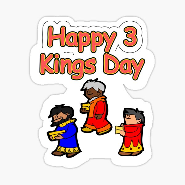 Item preview, Happy 3 Kings day - Epiphany day celebration January 6 designed and sold by Verle-art.
