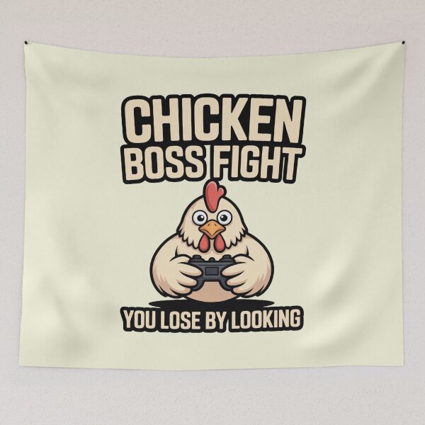 Item preview, Funny chicken playing video games with text chicken boss fight you lose by looking designed and sold by Best-Designers.