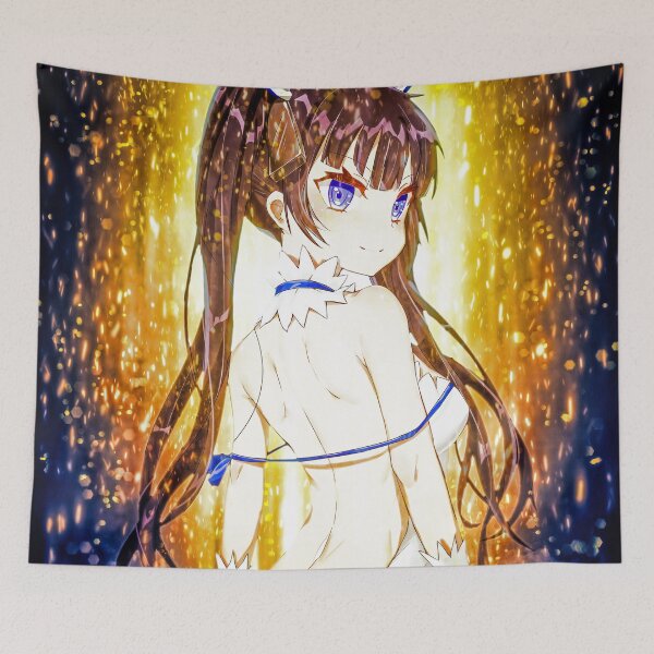 Item preview, Hestia DanMachi Anime Girl Fantasy Blue Golden Glow Radiant Charm designed and sold by Tokyonomad.