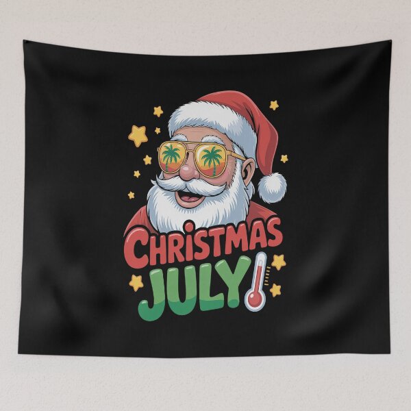 Item preview, Christmas in July Shirt Summer Santa Sunglasses Xmas designed and sold by RonnasJackson.