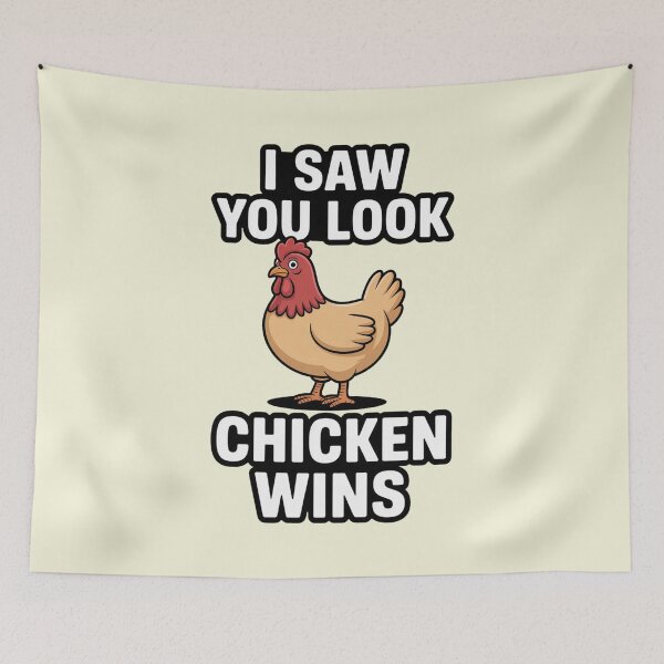 Item preview, Funny chicken graphic with text I saw you look chicken wins designed and sold by Best-Designers.