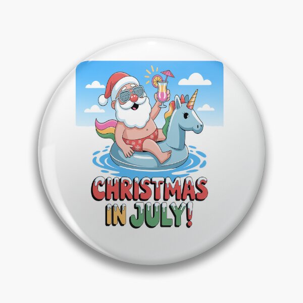 Item preview, Christmas in July Shirt Summer Unicorn Float Xmas designed and sold by RonnasJackson.