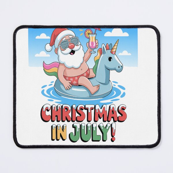 Item preview, Christmas in July Shirt Summer Unicorn Float Xmas designed and sold by RonnasJackson.