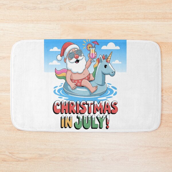 Item preview, Christmas in July Shirt Summer Unicorn Float Xmas designed and sold by RonnasJackson.