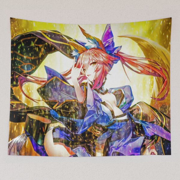 Item preview, Mystic Tamamo no Mae Caster Fate Grand Order Game Anime Girl Golden Fox Aura designed and sold by Tokyonomad.