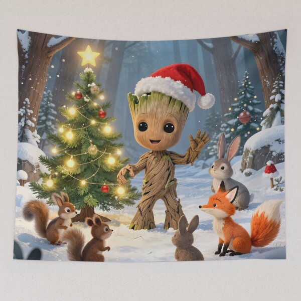 Item preview, Baby Groot celebrating christmas designed and sold by worldimagine91.