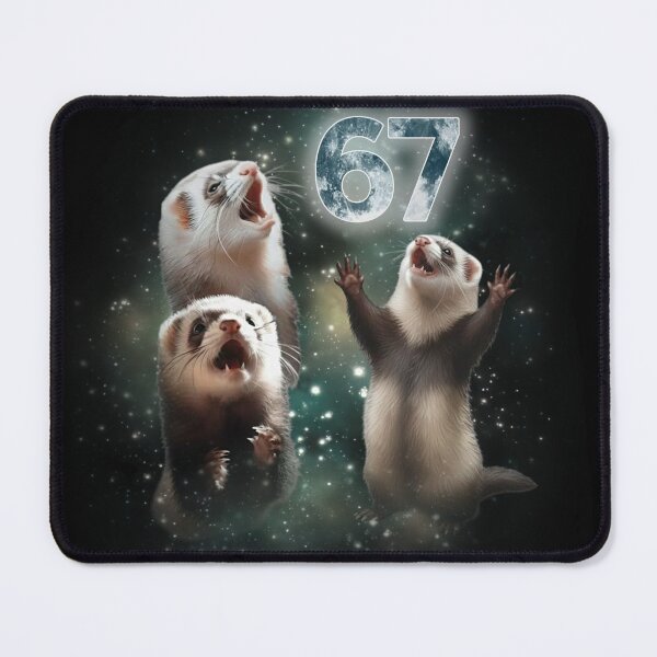 Item preview, Funny 67 6 7 Ferret At The Moon Party designed and sold by LashondaGreen89.
