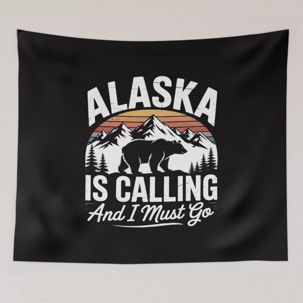 Item preview, Alaska Is Calling And I Must Go   Traveler Gift designed and sold by banbopbii.