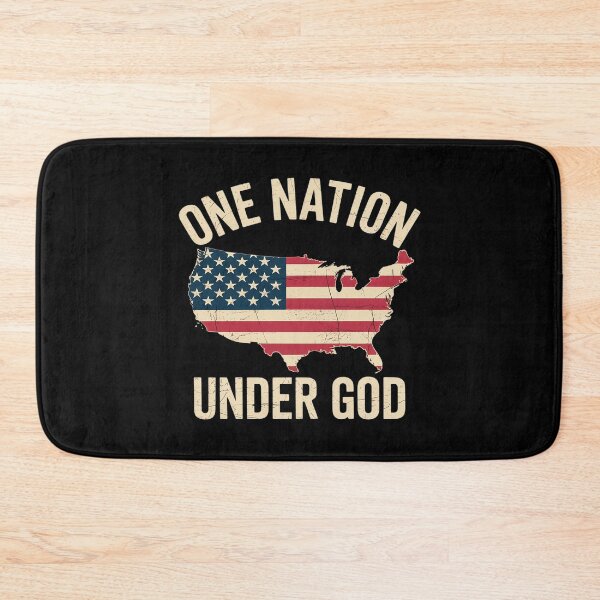 Item preview, One Nation Under God 4th July American Flag USA Map designed and sold by ProudForFunny.