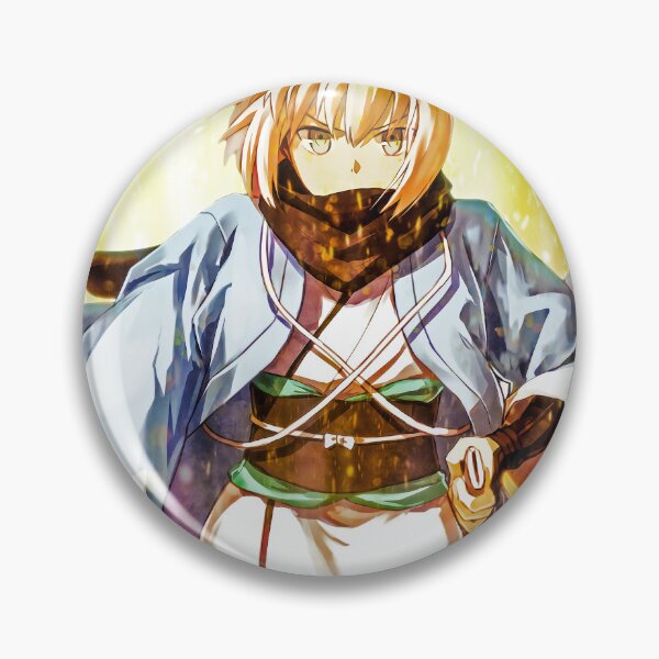 Item preview, Fierce Okita Souji Sakura Saber Fate Grand Order Game Anime Girl Golden Blade Spirit designed and sold by Tokyonomad.