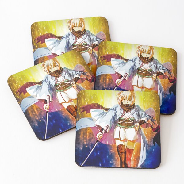 Item preview, Fierce Okita Souji Sakura Saber Fate Grand Order Game Anime Girl Golden Blade Spirit designed and sold by Tokyonomad.