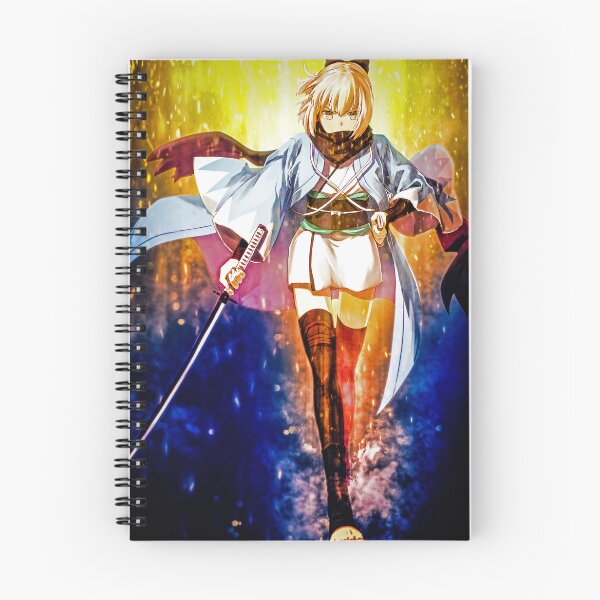 Item preview, Fierce Okita Souji Sakura Saber Fate Grand Order Game Anime Girl Golden Blade Spirit designed and sold by Tokyonomad.