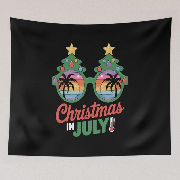 Item preview, Christmas in July Shirt Summer Xmas Tree Sunglasses designed and sold by RonnasJackson.