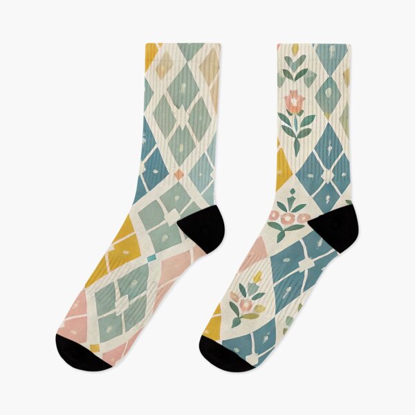 Item preview, Spring Harlequin Diamond Pattern Pastel Geometric Art Print designed and sold by PinUpPizzazz.