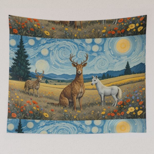 Item preview, Animals Enchanted Garden Vibrant Flowers Butterflies Love Peace designed and sold by ART ATTACK ZONE.