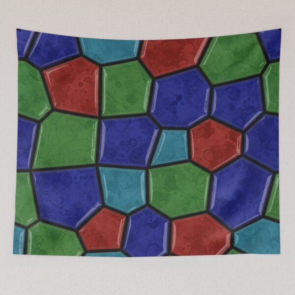 Item preview, Stained Glass Mosaic Tiles designed and sold by Kaleidoscope Print.