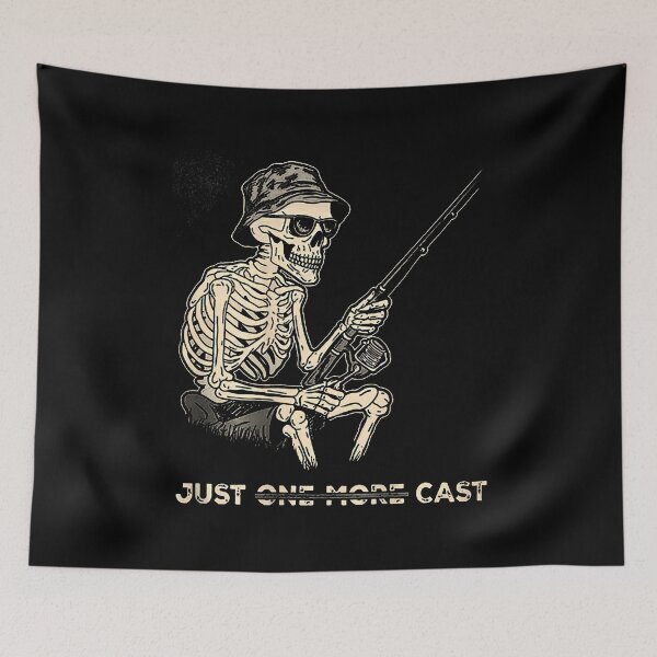 Item preview, Just One More Cast - Skeleton Fishing (On Back) designed and sold by markettathorn.