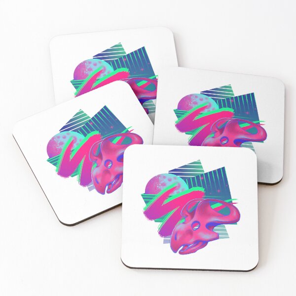 Item preview, Purple and Pink Protoceratops Vaporwave designed and sold by Benjamin Lou.