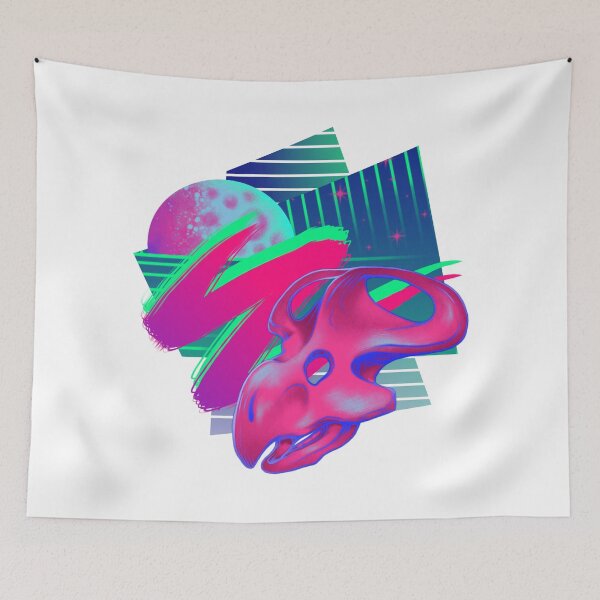 Item preview, Purple and Pink Protoceratops Vaporwave designed and sold by Benjamin Lou.