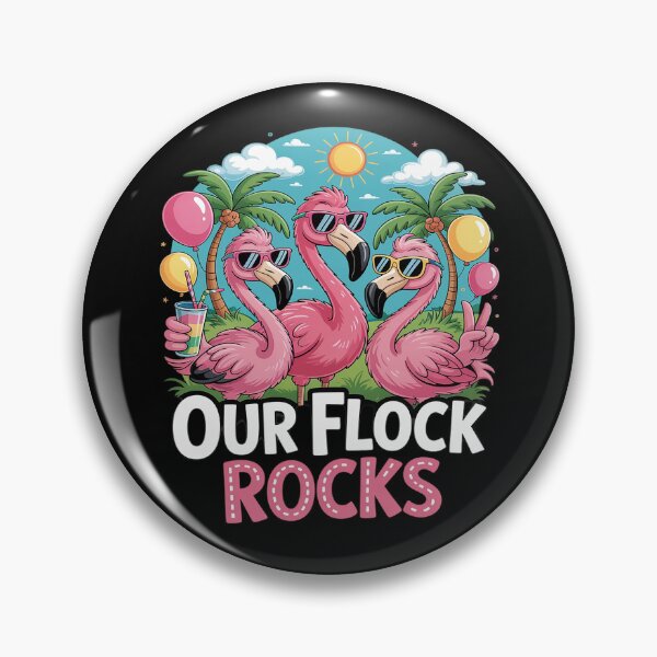 Item preview, Our Flock Rocks Flamingo Summer Vacation Family Matching 1 designed and sold by ProudForFunny.