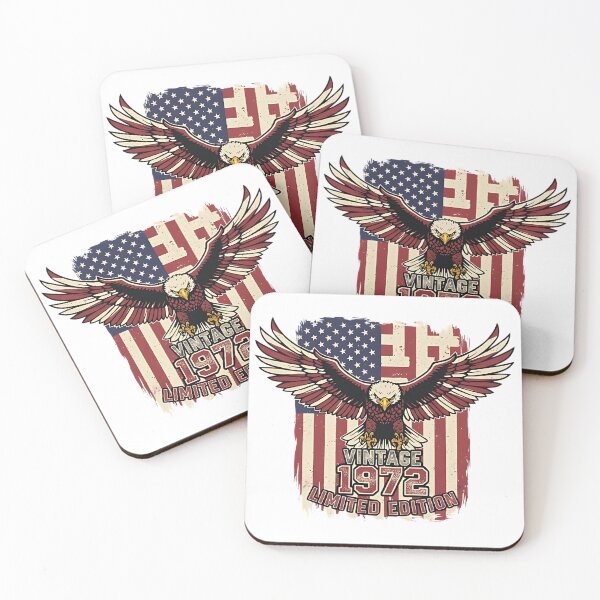 Item preview, Vintage 1972 Eagle & American Flag designed and sold by Thisk1975.