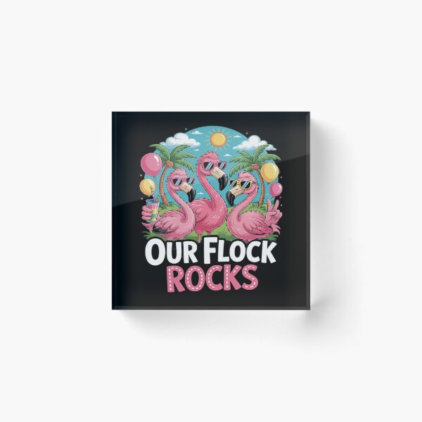 Item preview, Our Flock Rocks Flamingo Summer Vacation Family Matching 1 designed and sold by ProudForFunny.