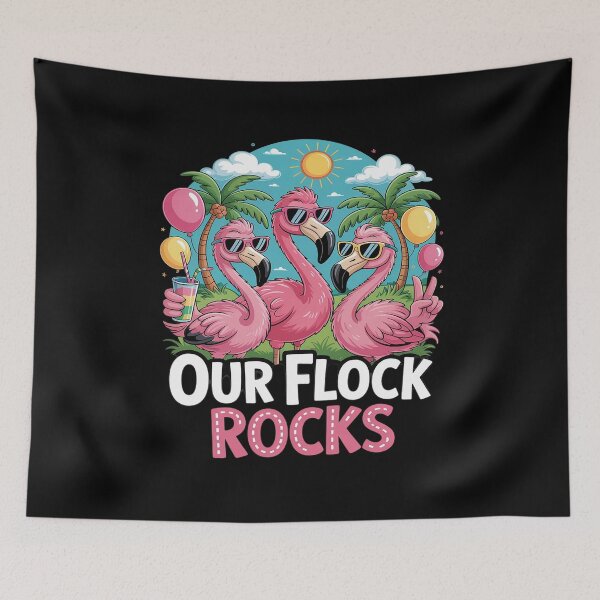 Item preview, Our Flock Rocks Flamingo Summer Vacation Family Matching 1 designed and sold by ProudForFunny.