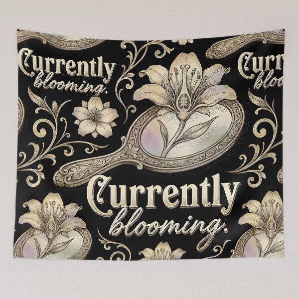 Item preview, Currently Blooming Vintage Victorian Botanical Hand Mirror designed and sold by auxincaftan0o.