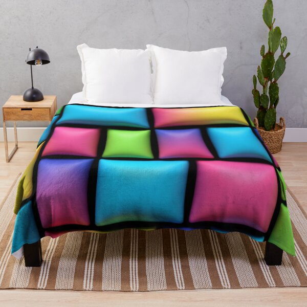 Item preview, Neon Pillow Tile Grid designed and sold by Kaleidoscope Print.