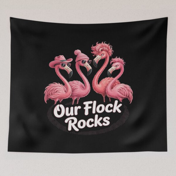Item preview, Our Flock Rocks Flamingo Summer Vacation Family designed and sold by ProudForFunny.
