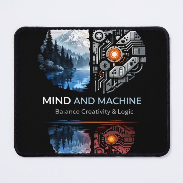 Item preview, Mind and Machine – Double Exposure Mirror Design designed and sold by NomadUSArt.