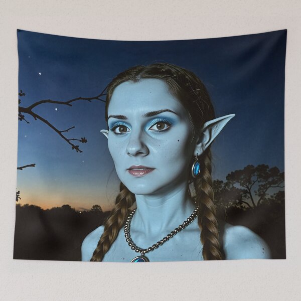 Item preview, Na'vi Night Portrait designed and sold by Star People Digital Art Works and Photography.