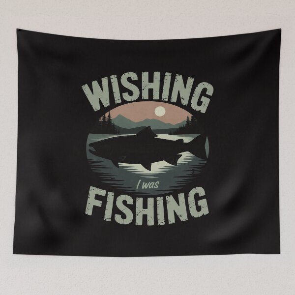 Item preview, Wishing I Was Fishing - Fisherman Fish Lover Angling designed and sold by banbopbii.