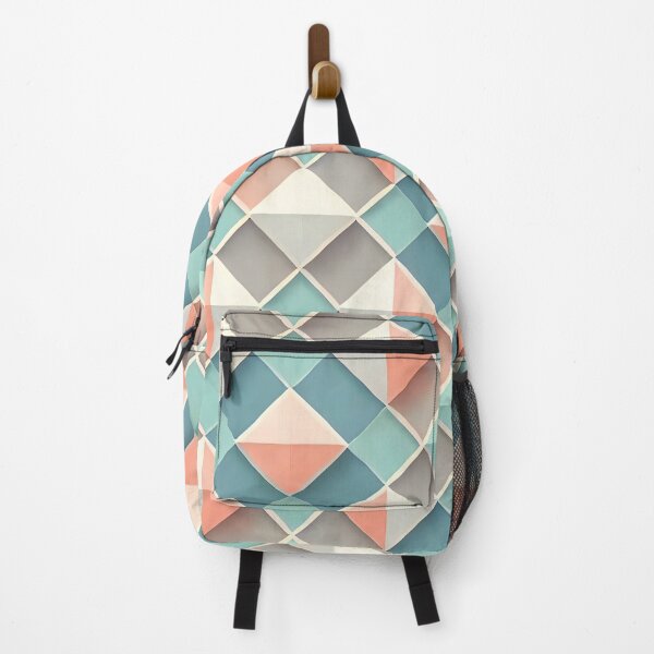 Item preview, Spring Harlequin Diamond Pattern Pastel Geometric Art Print designed and sold by PinUpPizzazz.