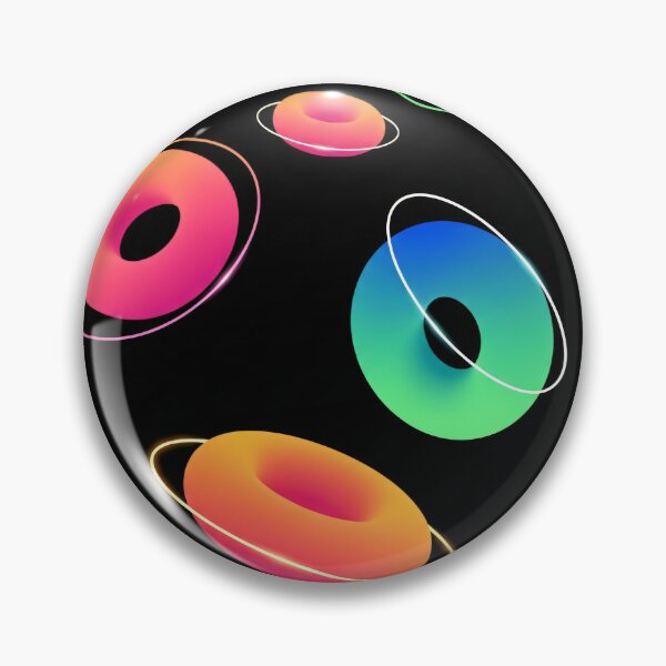 Item preview, Neon Saturn Donuts Seamless Pattern designed and sold by Kaleidoscope Print.
