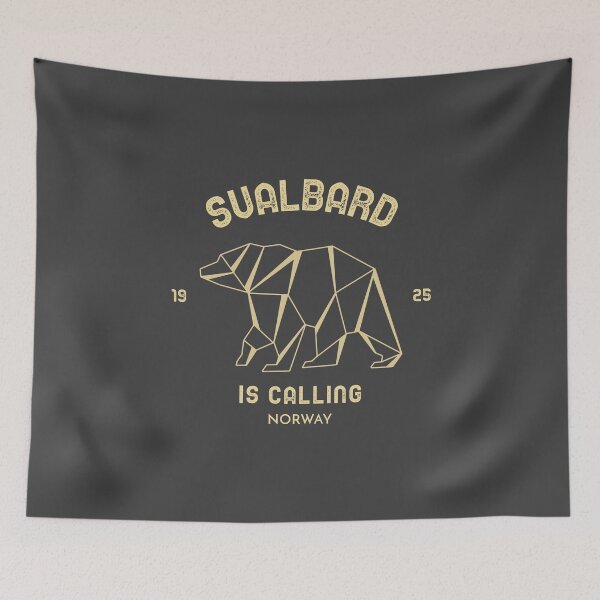 Item preview, Svalbard Is Calling,  Polar Bear Low Poly Norway Longyearbyen Magdalenefjorden Arctic Nation Gateway To The North Pole designed and sold by GraTEEtude.