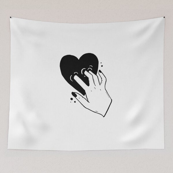 Item preview, Feelings in Hand - Black Ink Art designed and sold by InkStation24.
