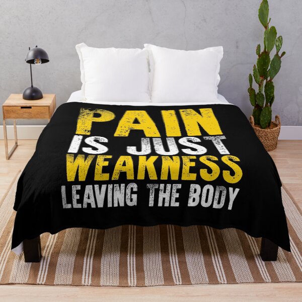 Item preview, Pain is Just Weakness Leaving the Body - Motivational Words designed and sold by mazenyverxa.