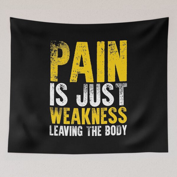 Item preview, Pain is Just Weakness Leaving the Body - Motivational Words designed and sold by mazenyverxa.