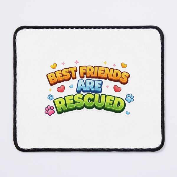 Item preview, Best Friends Are Rescued - Cute Colorful Typography designed and sold by StyleLap.