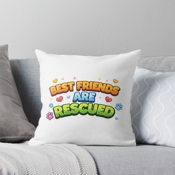 Item preview, Best Friends Are Rescued - Cute Colorful Typography designed and sold by StyleLap.