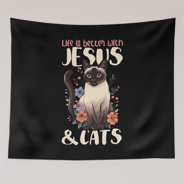 Item preview, Life Is Better With Siamese Cats Jesus designed and sold by LunaDangelo.