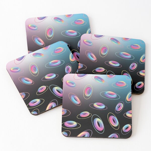Item preview, Pastel Neon Saturn Rings Seamless Pattern designed and sold by Kaleidoscope Print.