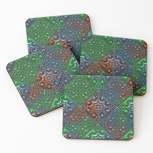 Item preview, Ornate Jewel-Tone Tile Seamless Pattern designed and sold by Kaleidoscope Print.