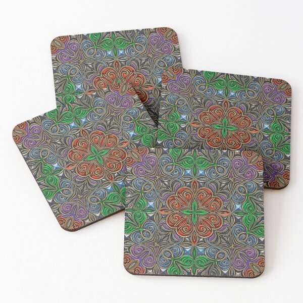 Item preview, Baroque Filigree Rosette Seamless Pattern designed and sold by Kaleidoscope Print.